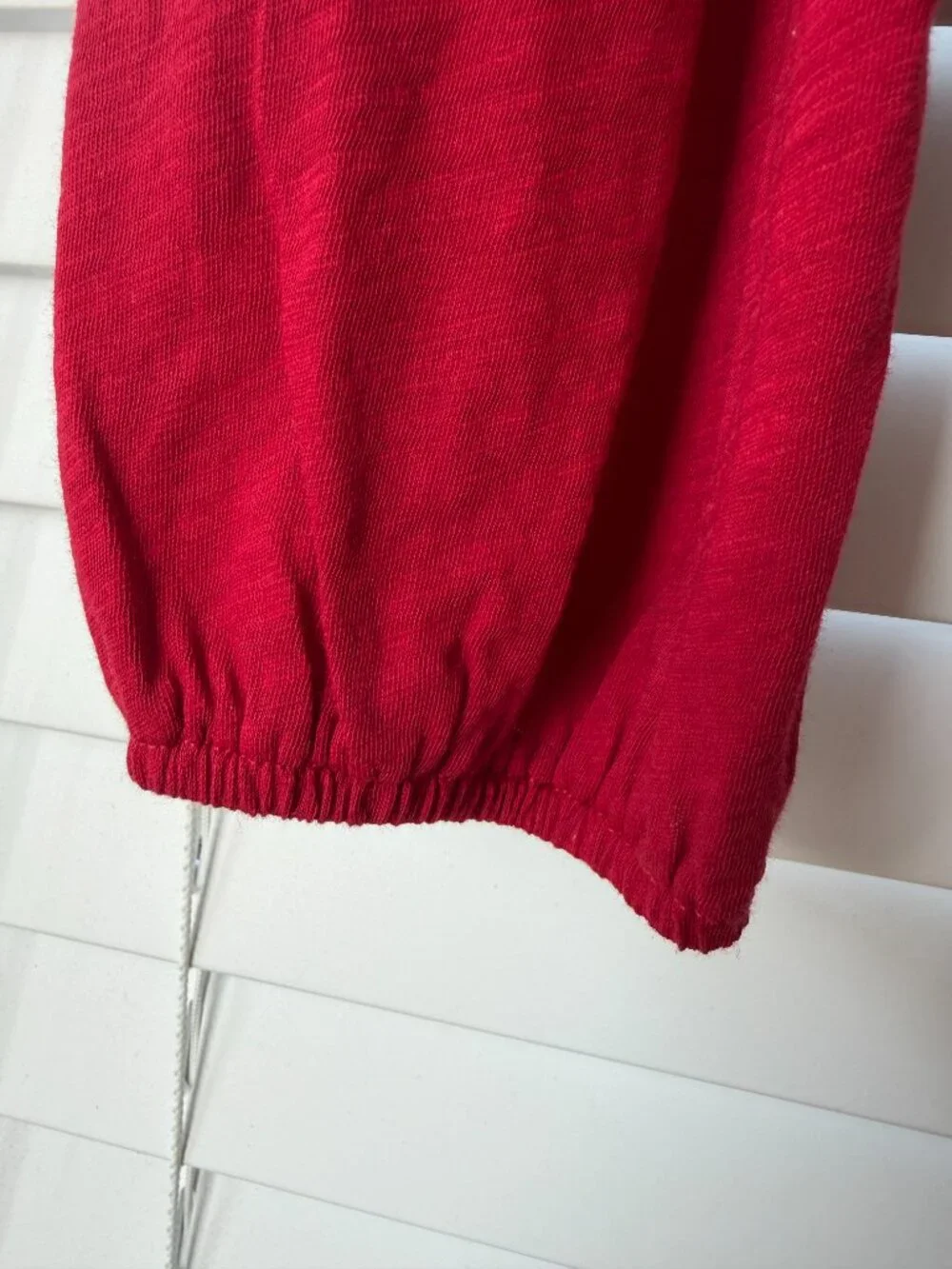 Madewell Smocked Boatneck Top in the shade Ruby
